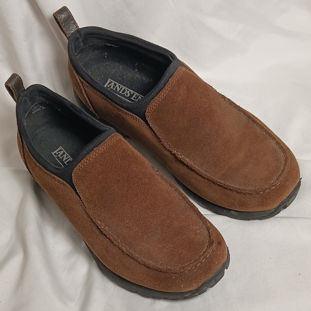 Lands' End Suede Loafers Moccasins